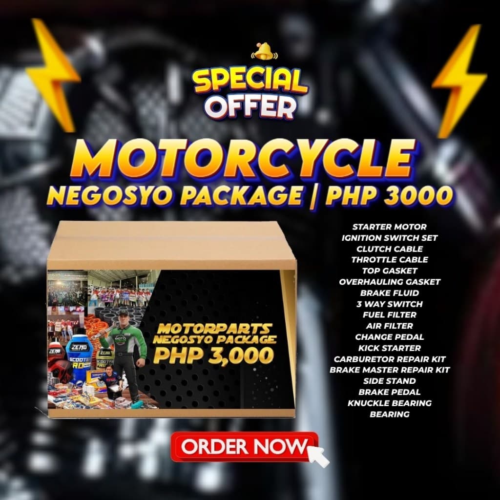 3K MOTORCYCLE PARTS NEGOSYO PACKAGE -