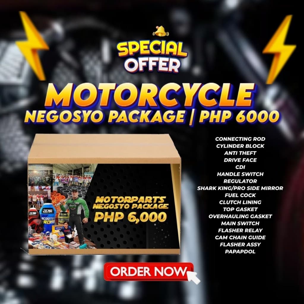 6K MOTORCYCLE PARTS NEGOSYO PACKAGE -