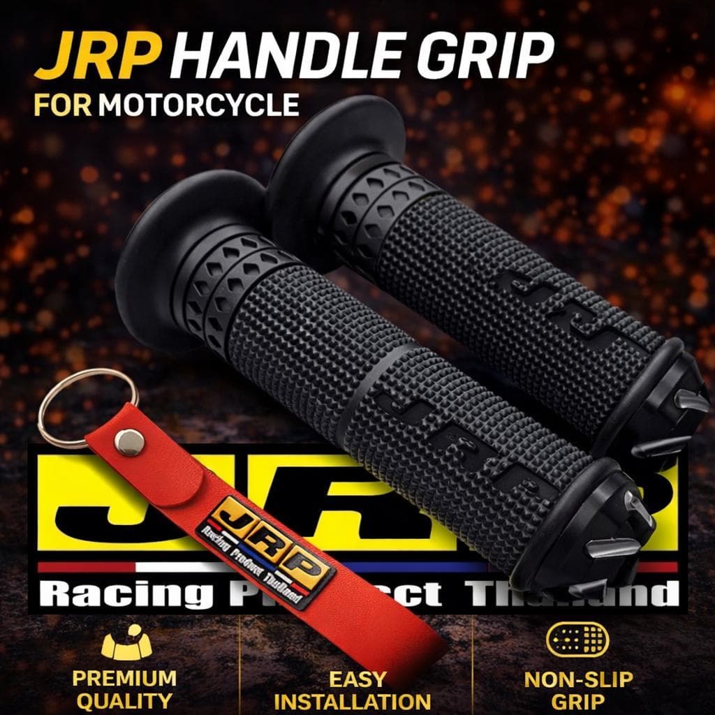 JRP Handle Grip Motorcycle Universal 1Pair Rubber Black(
