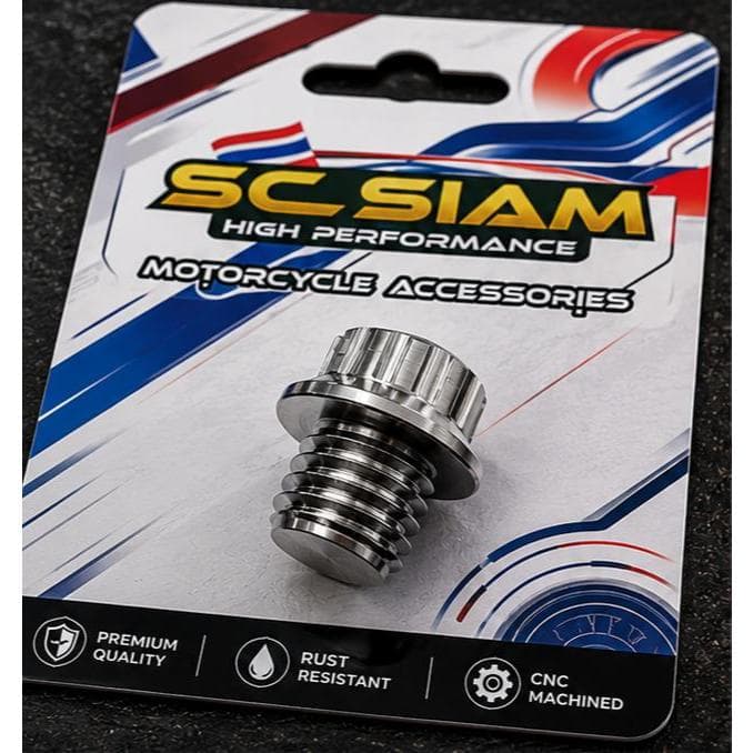 SC SIAM Gear Oil Bolt V2 CNC Concave Stainless for NMAX Aerox Mio M3 | Sold Per Piece