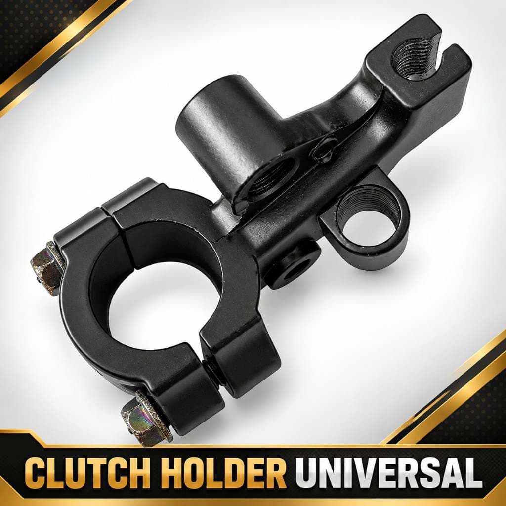 Universal Motorcycle Clutch Holder Bracket – Durable Black Replacement Part with Clamp and Bolt!!!