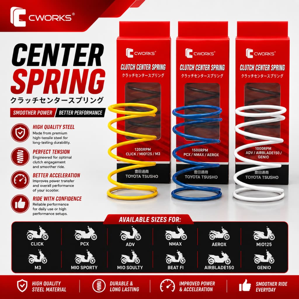 CWORKS CENTER SPRING MIO125/M3 1000RPM BLUE,.,