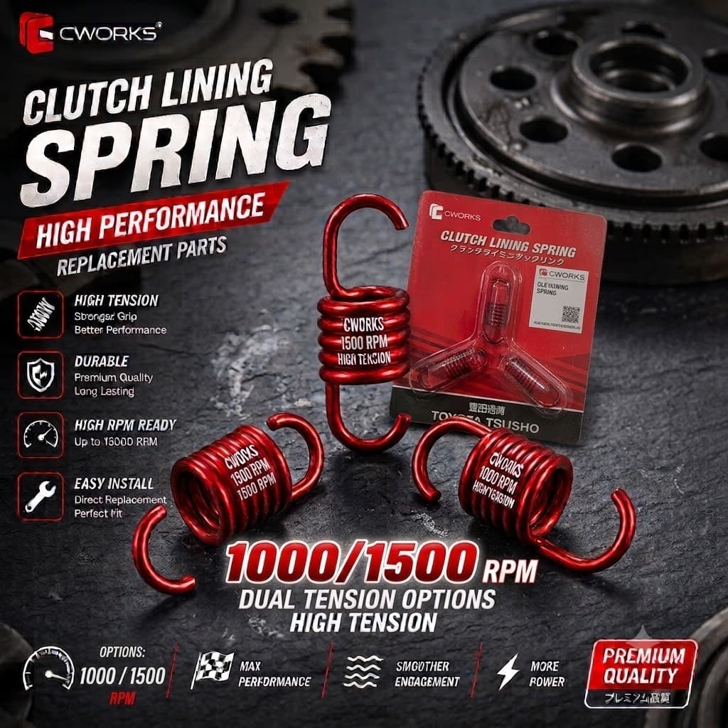 C WORKS CLUTCH LINING SPRING 1000/1500 RPM  RED High Performance Parts I HIGH QUALITY