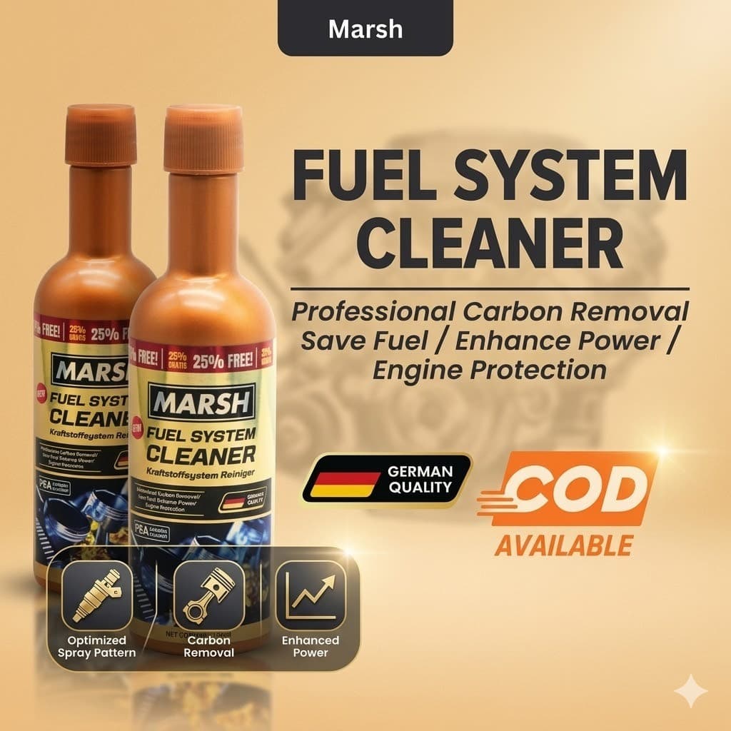 Marsh Fuel System Cleaner Gas Additives Power Booster Remove carbon Reduce Noise Vibration Fuel'