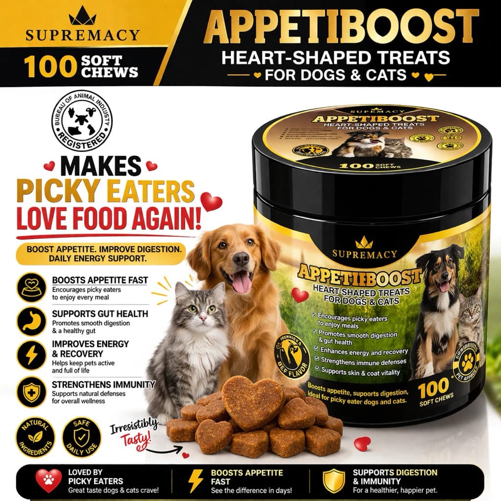 Supremacy APPETIBOOST Appetite Support Chews For Dogs & Cats 100 Chews Encourages Healthy Eating