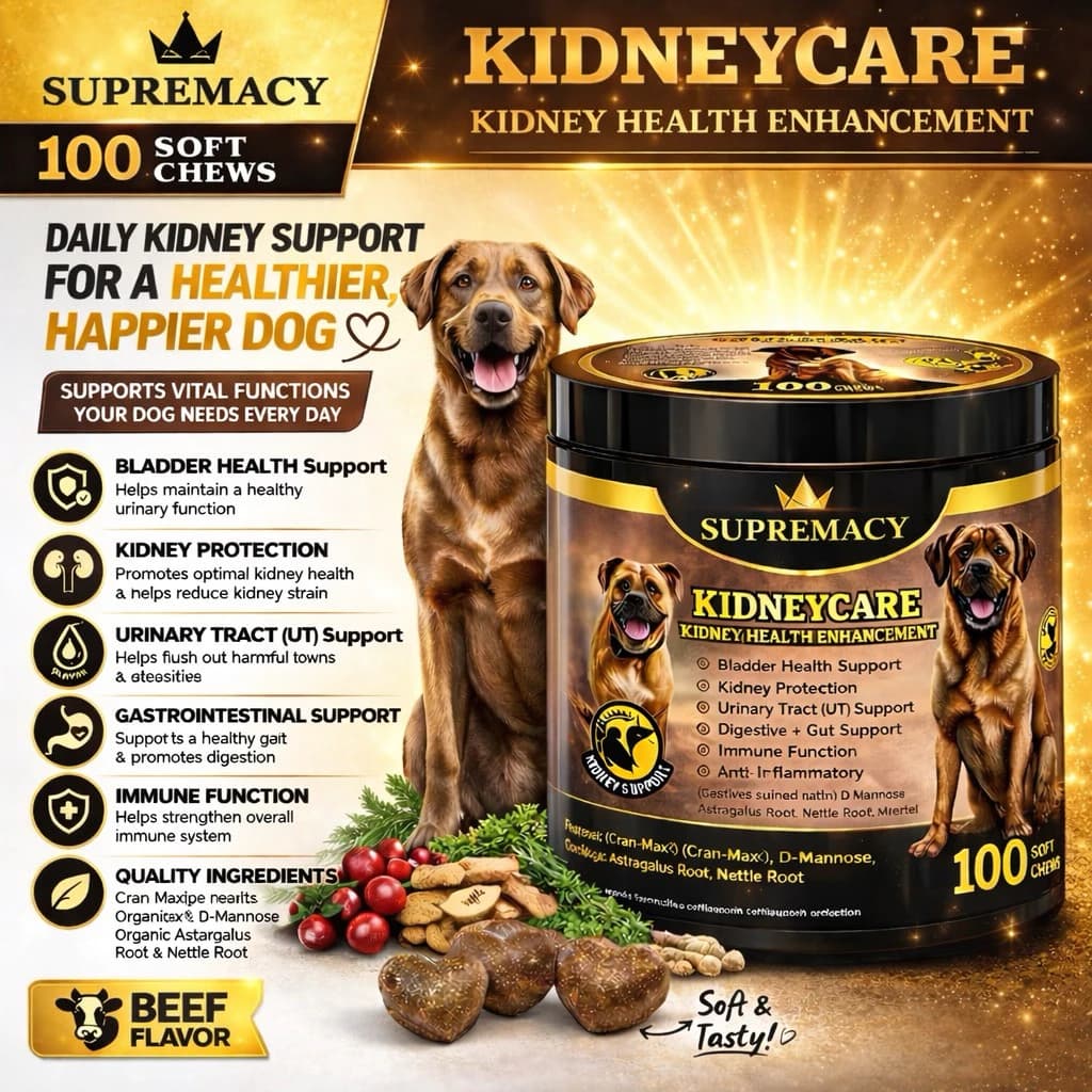 Supremacy Kidney Care Treats for Dogs Kidney Bladder Support Helps Maintain Renal Function Wellness